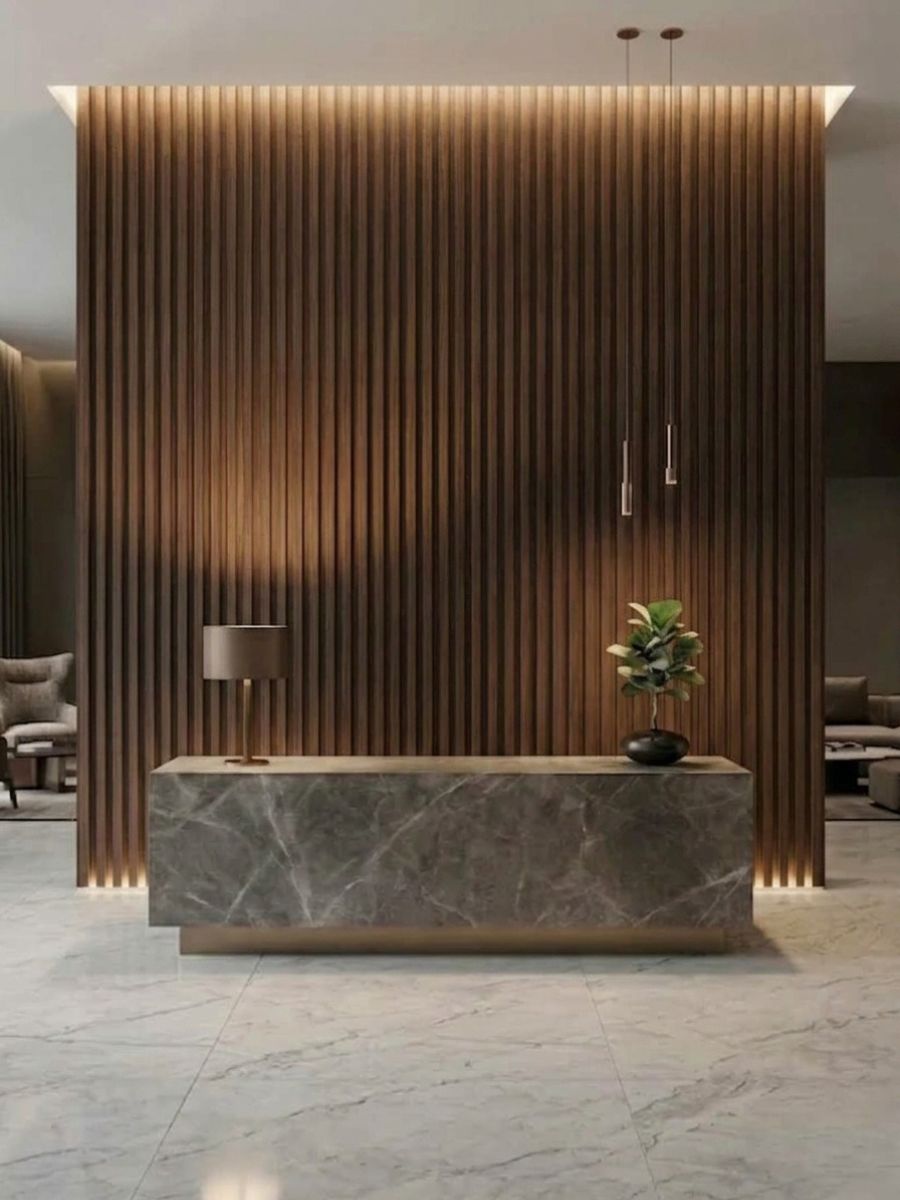 Walnut WPC Fluted 3D Wall Panels |  48 sq. ft./Box
