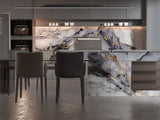 PVC 3D Marble Sheet Blue Mist. NewGen Depot. Kitchen Design From PVC Marble Sheets