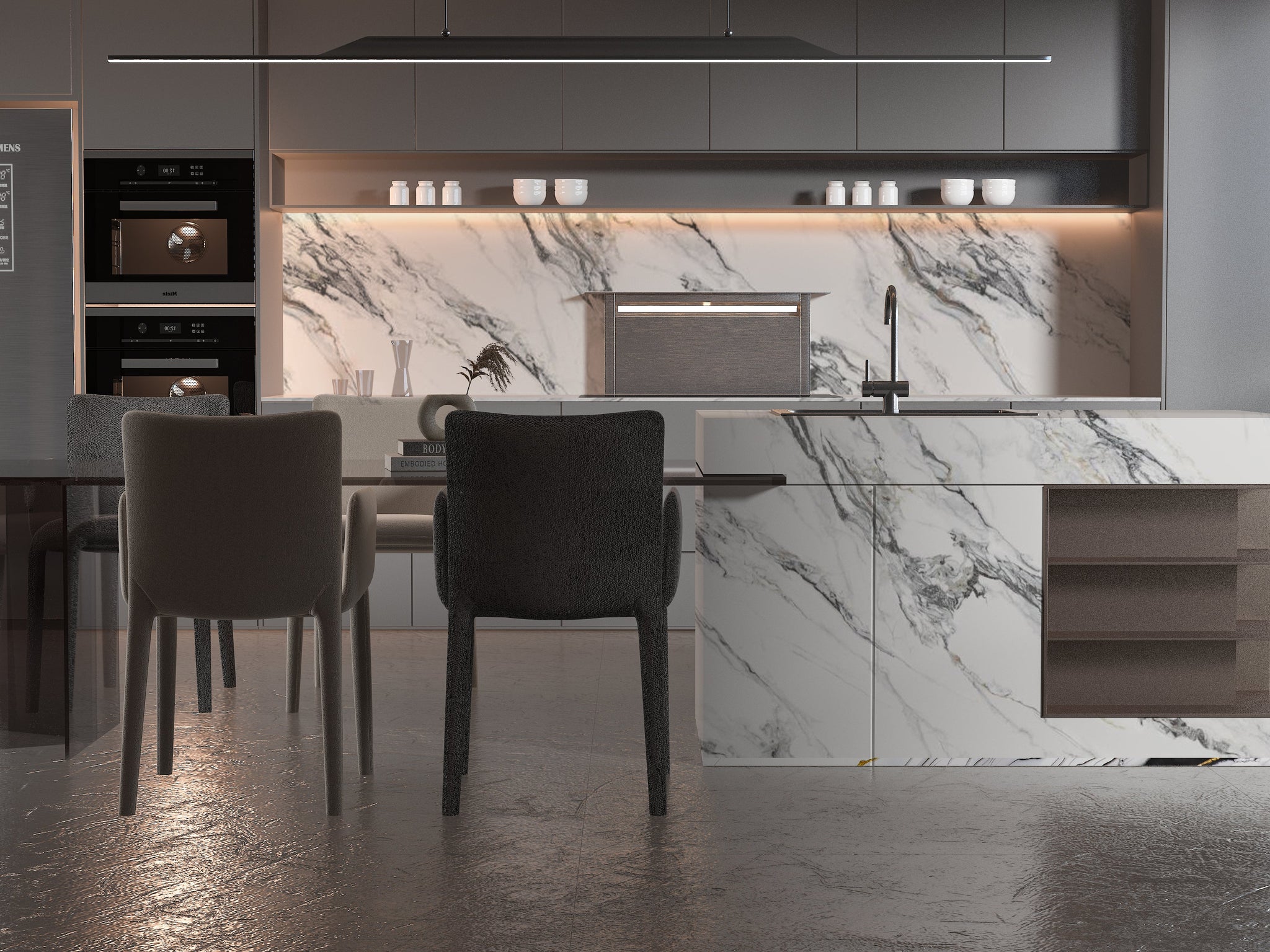 PVC 3D Marble Sheet Regal Harmony Marble. NewGen Depot. Kitchen Design From PVC Marble Sheets