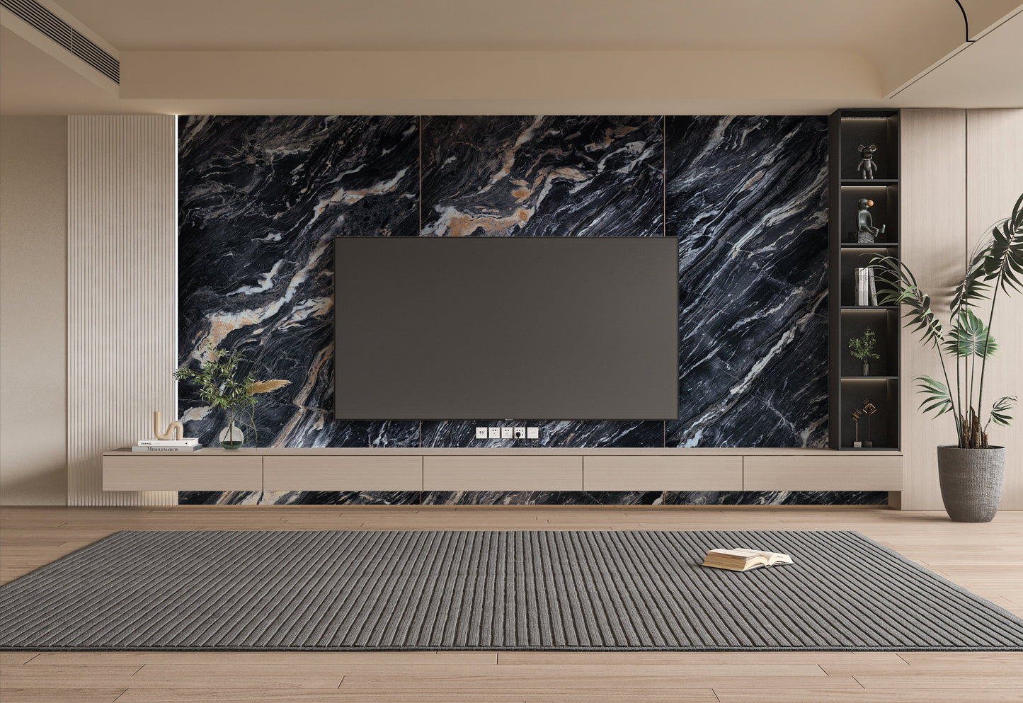 3D Doral Night marble wall panel
UV protected PVC wall panel
Fireproof and waterproof wall panel
Large 4x8 ft marble PVC sheet
Durable 3D PVC wall cladding