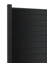 Premium black aluminum privacy fence panels full coverage modern residential fence