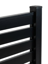 Outdoor black aluminum fence 6x6 semi privacy style strong and weather resistant