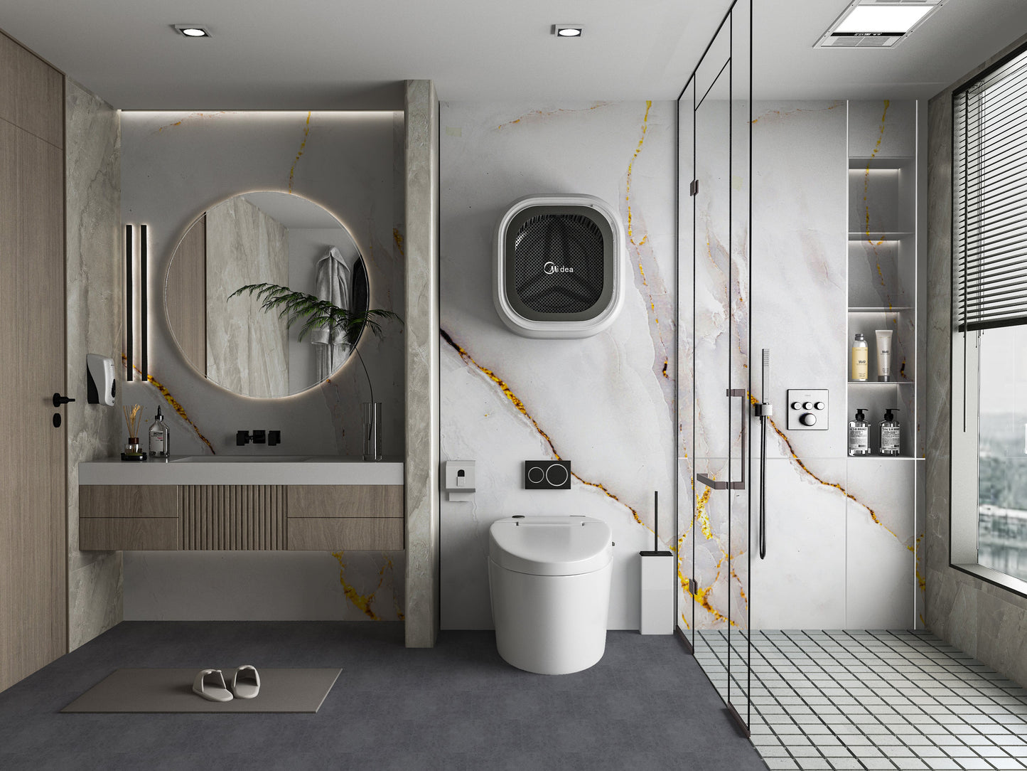 PVC 3D Marble Sheet Empress Gold Polished. NewGen Depot. Bathroom Design From PVC Marble Sheets