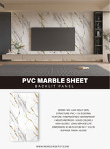 Gold Vein Marble PVC Wall Panel
UV Protected PVC Wall Panel
Waterproof Marble Effect Wall Panel
Fireproof PVC Wall Cladding
Luxury Marble Look Wall Panel