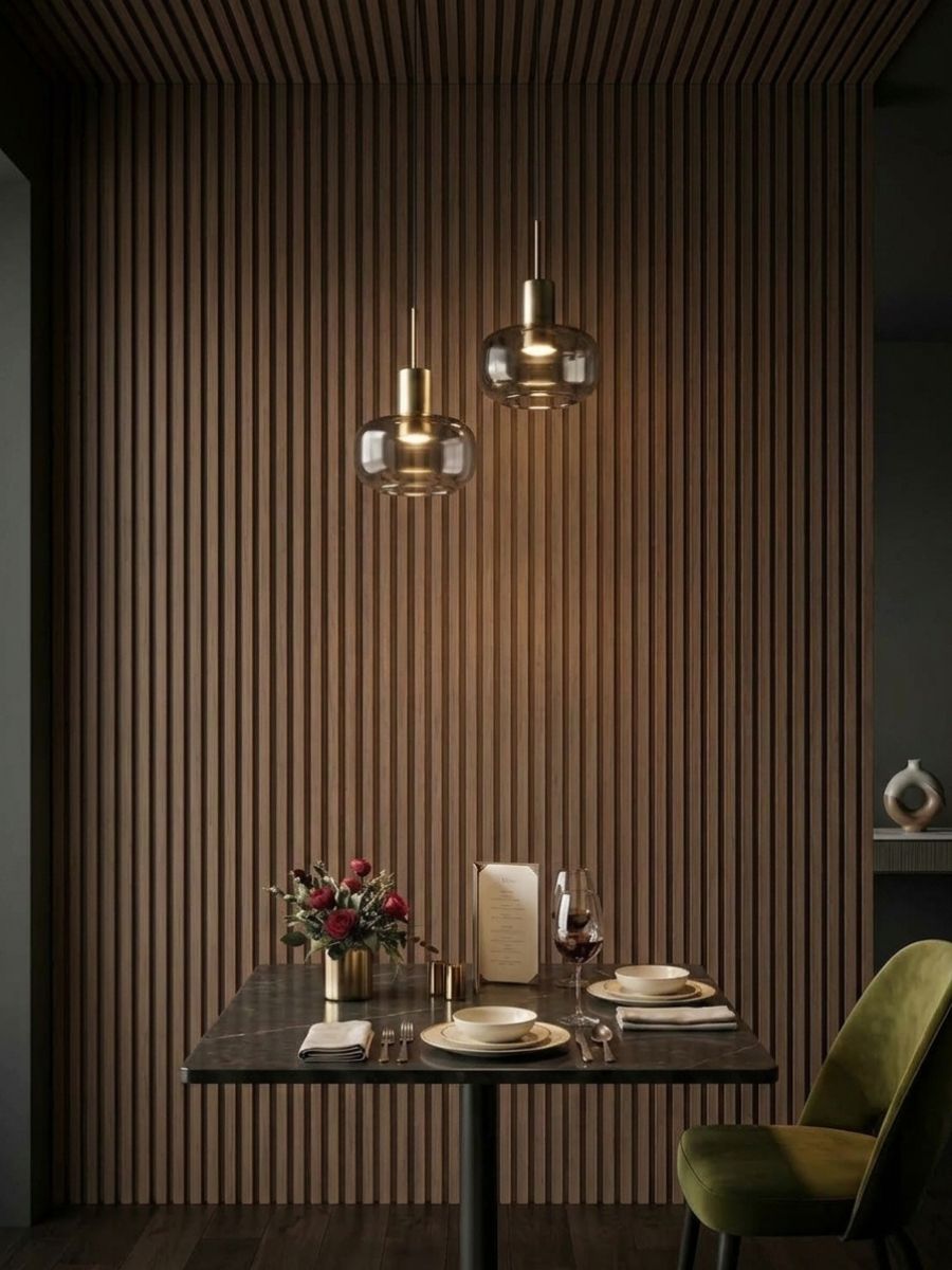 Walnut WPC Fluted 3D Wall Panels |  48 sq. ft./Box