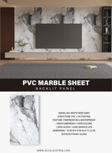 PVC 3D Marble Sheet Blue-Brown Veined Specifications. NewGen Depot
