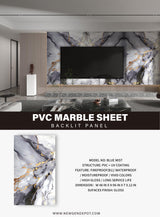 PVC 3D Marble Sheet Blue Mist Specifications. NewGen Depot