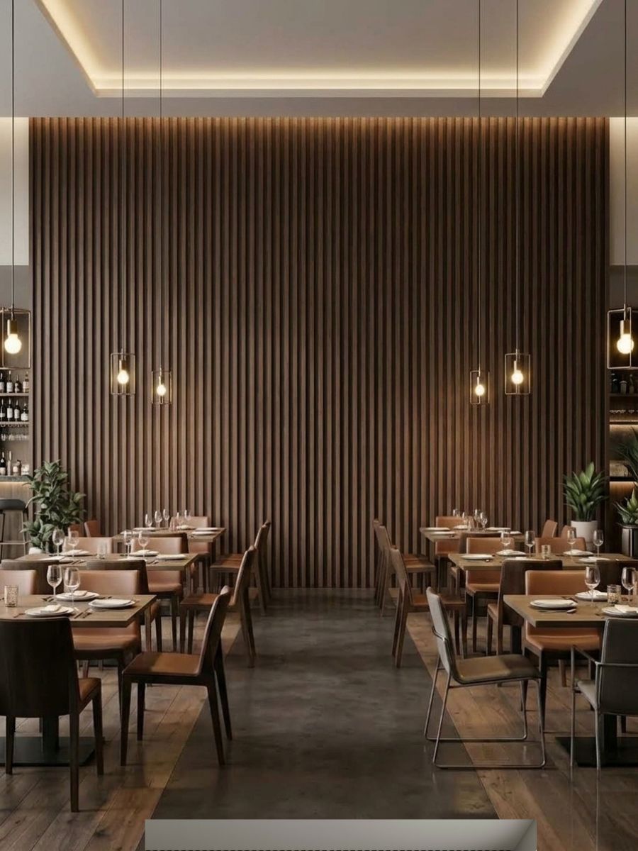 Walnut WPC Fluted 3D Wall Panels |  48 sq. ft./Box