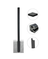 Extra tall aluminum fence post for commercial fencing projects