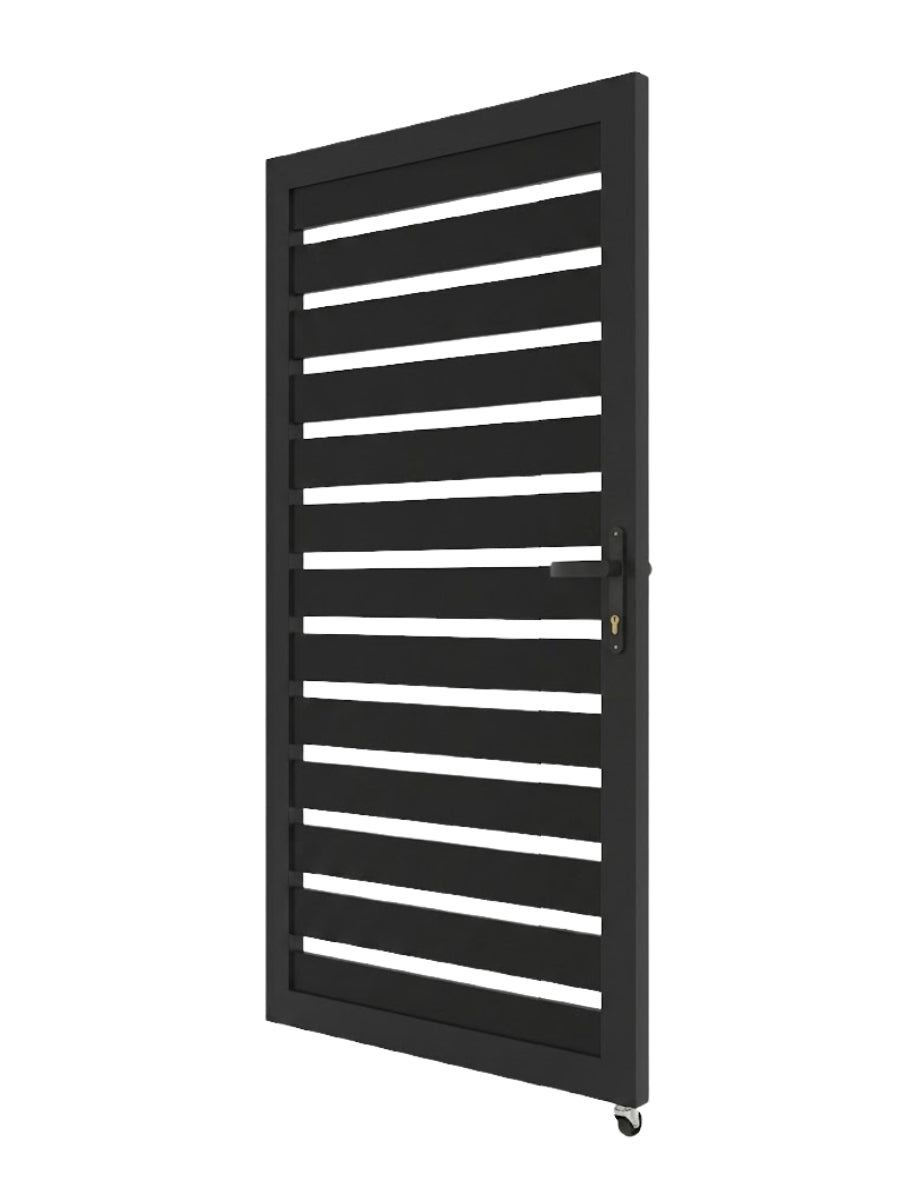 Heavy duty aluminum semi privacy fence gate 3x6 modern exterior gate