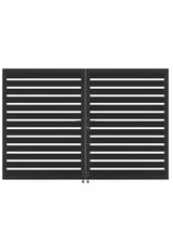 Semi privacy double gate 10ft aluminum driveway gate modern outdoor entrance