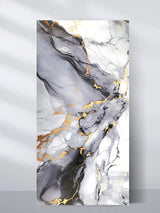 Blue Mist 4x8 ft PVC marble sheet with flowing gray, white, black, and gold veining