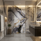Blue Mist PVC Marble Sheets in Shower