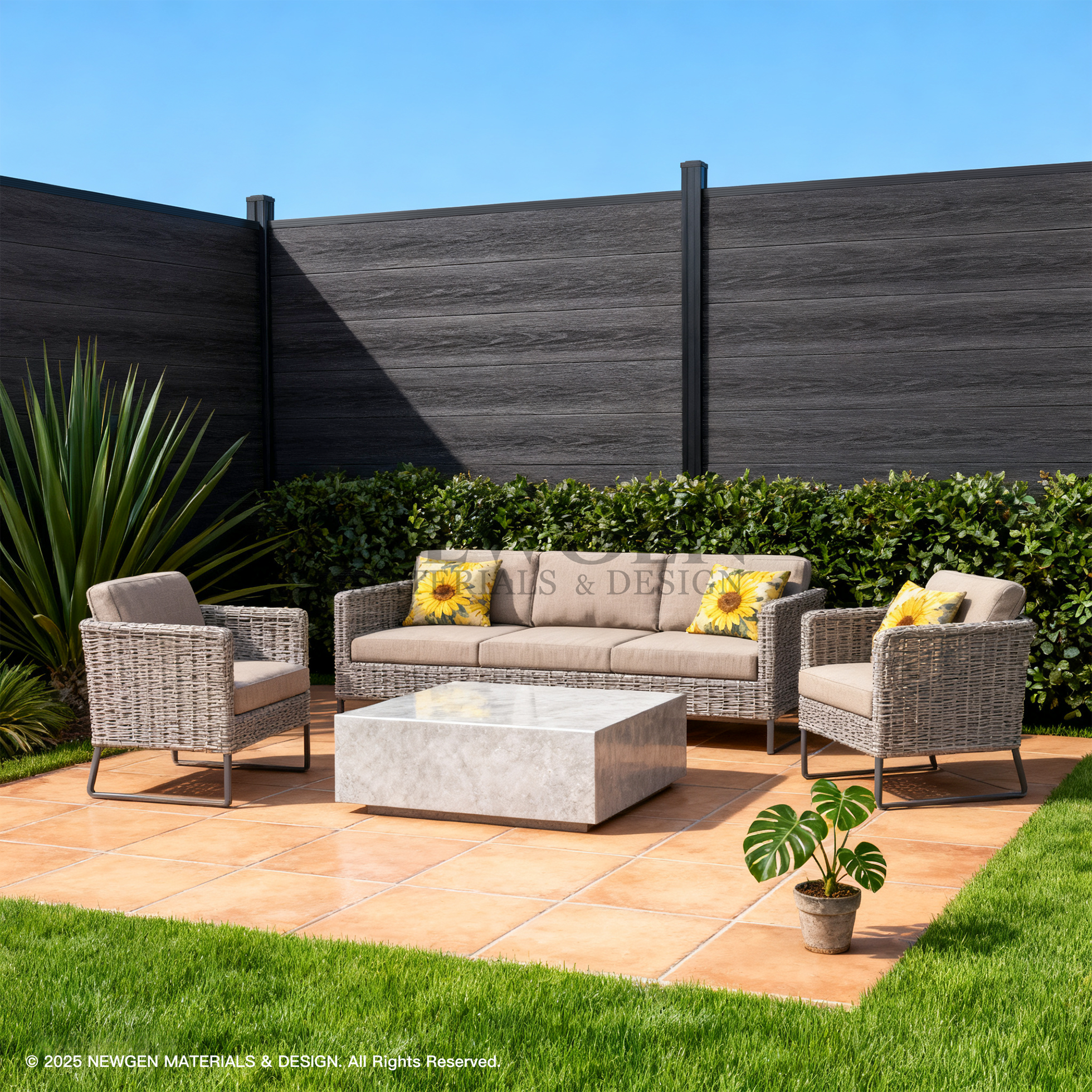 Modern black composite fence co-extrusion wholesale supplier
