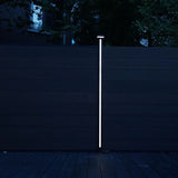 Modern solar LED strip lighting for outdoor fence posts