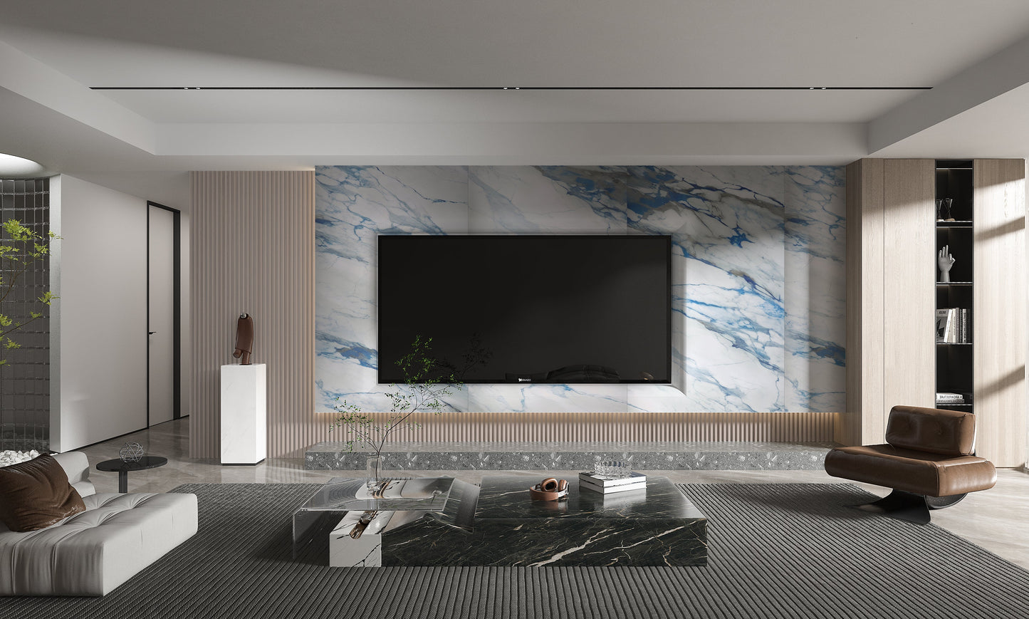 Large 4x8 ft marble PVC panel
Fireproof waterproof PVC wall panel

