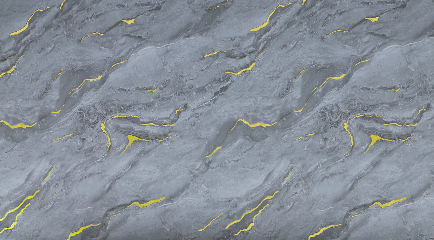 Silver Gold Marble UV Protected PVC Wall Panel - 4x8 ft, Fireproof & Waterproof, (32 sq. ft)