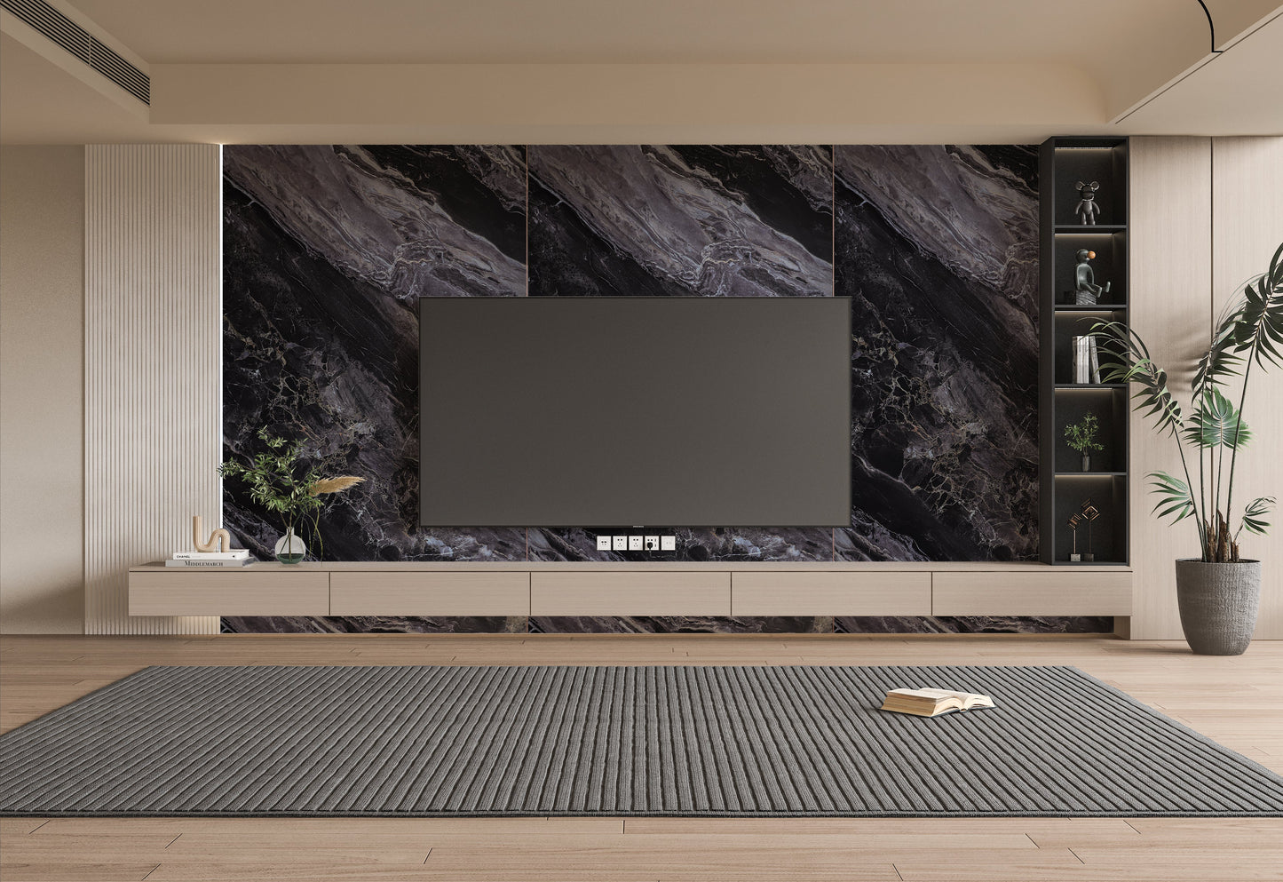 Noir Vein Marble UV Protected PVC Wall Panel 