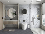 White Gray Pearl Marble UV Protected PVC Wall Panel - 4x8 ft, Fireproof & Waterproof, (32 sq. ft)