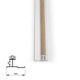 6.3mm Aluminum H-Joint Connection Trim for Wood Veneer Wall Panels – Matching Color