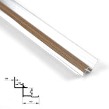 6.3mm Aluminum Inside Corner Trim for Wood Veneer Wall Panels – Matching Color