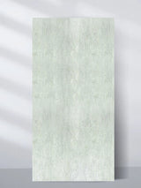 Pale green travertine-look PVC sheet with a rough vertical stone texture
