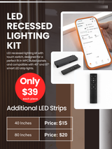 LED Recessed Lighting Kit – Touch Switch, Perfect Fit for WPC Fluted Panels