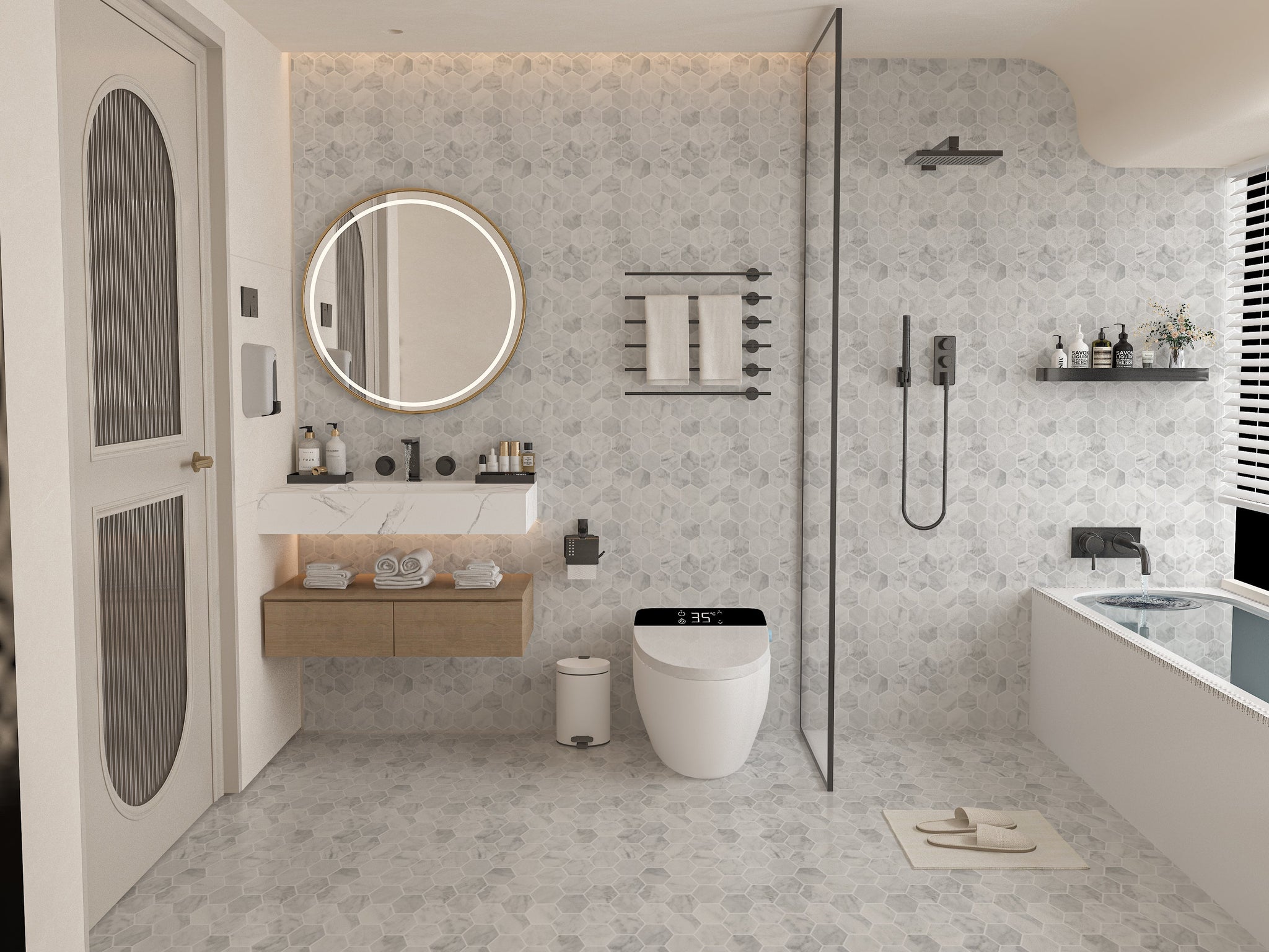 Calacatta White Marble Tile
Hexagon Polished Marble Mosaic
Marble Mosaic Tile 12x12
Polished Marble Floor and Wall Tile
Luxury Hexagon Marble Tile