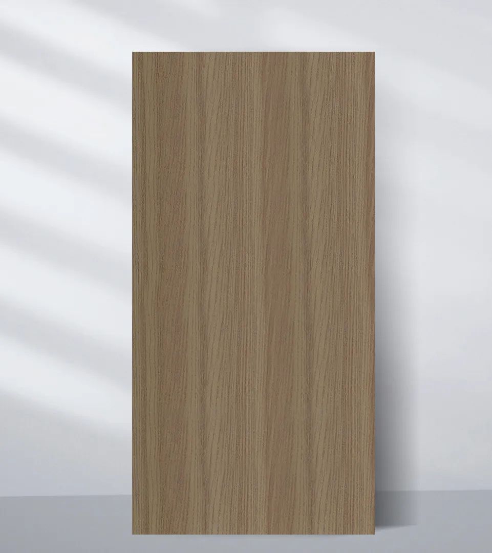 Royal Oak 9 x 4 ft wood veneer panel with straight natural grain on a light background