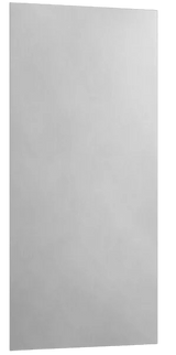 White beveled-edge kitchen cabinet door with smooth finish, crafted from fireproof Cocoa Gray Bamboo Charcoal Veneer