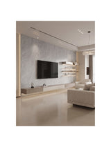 Serene Stone Marble PVC wall panels installed on a modern living room media wall