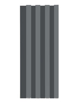 Silver Gray Metallic WPC Fluted 3D Wall Panels for Modern Interiors