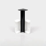 Aluminum LED skirting baseboard channel system 4 in height, surface-mounted, black channel with white endcap brackets