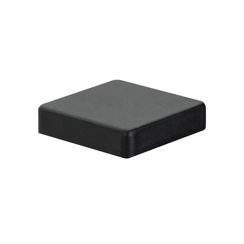 Black square top cap for the 6 ft above-ground fence post