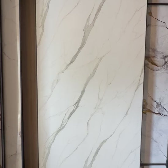 Fireproof White Matte Marble PVC decorative wall panel