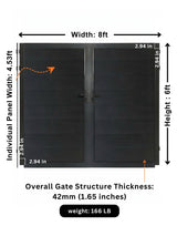 WPC Fence Gate Double (8ft x 6ft)