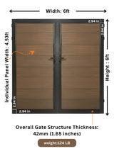 WPC Fence Gate Double (6ft x 6ft)