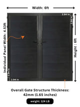 WPC Fence Gate Double (6ft x 6ft)