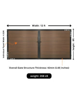WPC Fence Gate Double (12ft x 6ft)