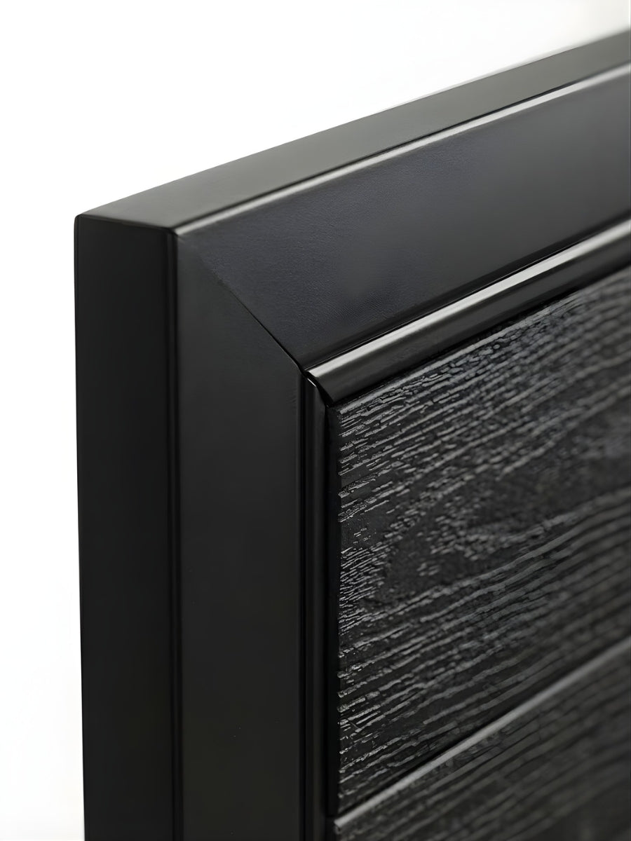 4x6 ft WPC single gate black wood grain finish weather resistant fence gate