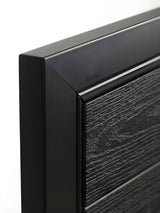 4x6 ft WPC single gate black wood grain finish weather resistant fence gate