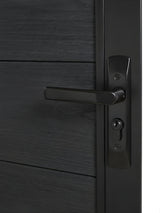 Modern WPC fence gate single 4x6 feet black color for backyard fencing