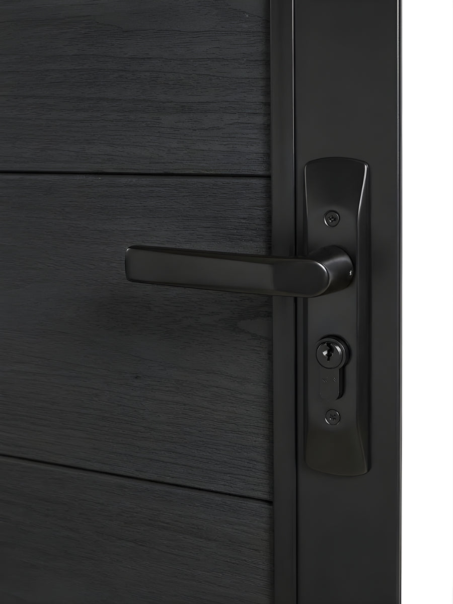 Modern WPC fence gate single 4x6 feet black color for backyard fencing